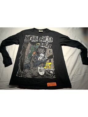 Vintage Brand X NYC Skull New York City Graphic Long Sleeve